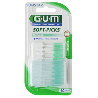 GUM SOFT-PICKS Comfort Flex  Regular/ Medium 40 Stück (0,9 - 1,1 mm)