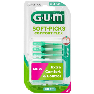 GUM SOFT-PICKS Comfort Flex Regular / Medium 80 Stück (0,9 - 1,1mm)
