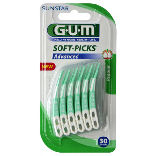 GUM SOFT-PICKS  Advanced Regular/ Medium  (0,9-1,1mm) 30 Stück mit Reiseetui