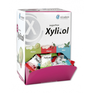 Xylitol Drops Schüttelbox 100 Stück Zuckerfrei - Melone,Kirsche, Minze