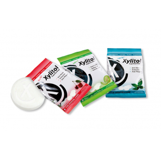 Xylitol Drops Schüttelbox 100 Stück Zuckerfrei - Melone,Kirsche, Minze