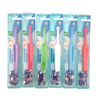 TePe Interspace - Einb�schelb�rste 12 Ersatzb�rsten -  medium