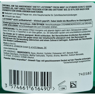 Listerine fresh mint -  600ml extra frisch mit Alhohol