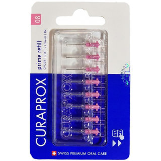 Curaprox Interdentalbrsten CPS 08 pink - Prime refill ( 0,8mm - 3,2 mm)  - 8 Stck