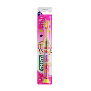 GUM Junior Monster Light-up Zahnbürste (6-9 Jahre)  Mädchenfarbe