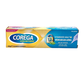 Corega Ultra Haftcreme - Starker Halt + Versiegelung milde Minze 40g