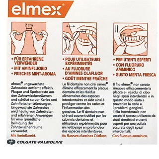 Elmex Zahnseide ungewachst Mint 50 m