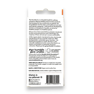 Humble Interdentalbrste Bambus Gre 1 (0,45 mm) Orange