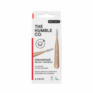 Humble Interdentalbrste Bambus Gre 2 (0,5 mm) Rot
