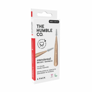 Humble Interdentalbrste Bambus Gre 2 (0,5 mm) Rot