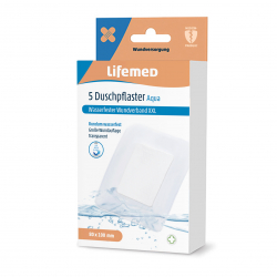 Lifemed Duschpflaster XXL 10cm x 8cm Aqua 5 St�ck