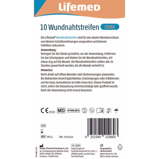 Lifemed Wundnahtstreifen 2x 5 St�ck - 6mm x 100mm