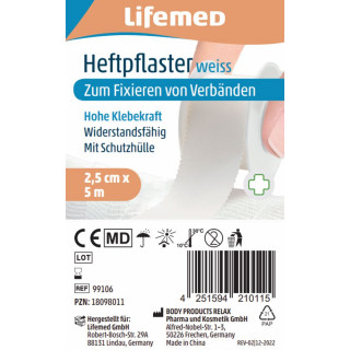 Lifemed Heftpflaster  5m x 2,5cm wei�