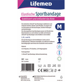 Lifemed Sportbandage Kniest�tze elastisch Gr��e M