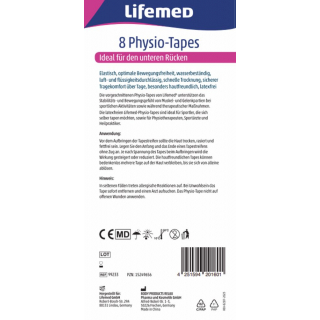 Lifemed Physio Tapes Unterer R�cken 8 Tapes