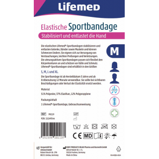 Lifemed Sportbandage Handst�tze elastisch G��e M