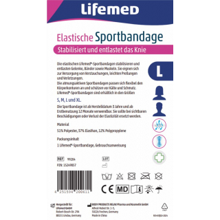 Lifemed Sportbandage Kniest�tze elastisch Gr��e L