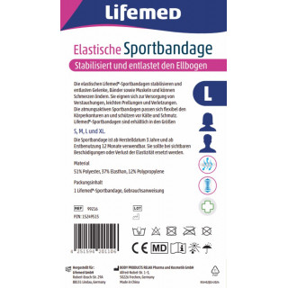 Lifemed Sportbandage Ellenbogenschutz elastisch Gr��e L