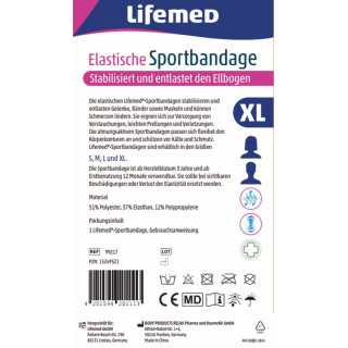 Lifemed Sportbandage Ellenbogenschutz elastisch Gr��e XL