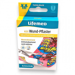 Lifemed Wundpflaster Kids Ninja 0,5m x 6cm