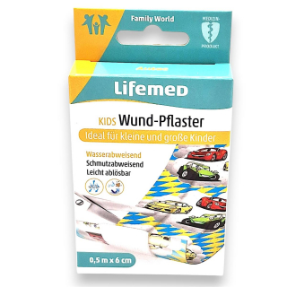 Lifemed Wundpflaster Kids Autos 0,5m x 6cm