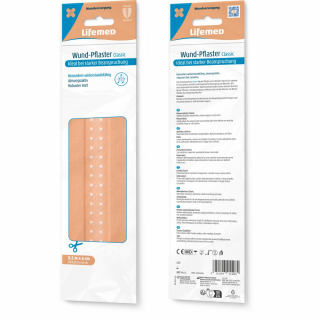 5x Lifemed Wundpflaster Classic 5x 50cm -  6 cm Breit