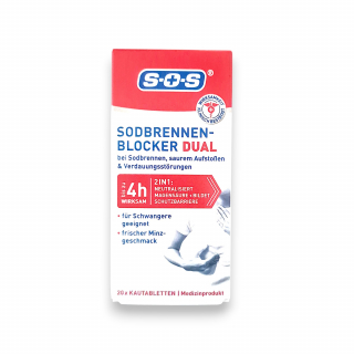 SOS Sodbrennen Blocker - 20 Kautabletten