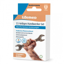 Lifemed Handwerkerset Wundpflaster 11 teilig mit 5 Gr��en